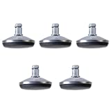 UARELVA Office Chair Bell Glides Replacement Desk Chair Wheels Swivel Caster Wheels to Fixed Stationary Foot Dia 7/16"(11 mm) Stem Fit Most Office Chair