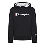 Champion Kids Clothes Sweatshirts Youth Heritage Fleece Pull On Hoody Sweatshirt with Hood (Medium, Heritage Black)