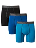 Hanes Men's Boxer Briefs Pack, Moisture-Wicking Cotton Blend Underwear 3-Pack, Foulsmell-Control Sexy Boxer Briefs, 3-Pack