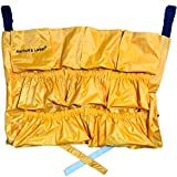 Yellow Trash Can Caddy Bag for Garbage Bins | Brute Compatible | Fits 32-50 Gallon Can | Heavy Duty Vinyl Construction | Large Commercial Size | Organizer for Cleaning, Maid, & Janitorial Duties