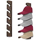 Keletop Hat Rack for Wall Baseball Cap Organizer Hanger (2 Pack) Modern Wooden Hat Holder Wall-Mounted Caps Display for Closet Door Bedroom Entryroom Laundry