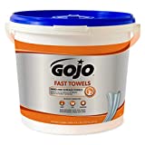 GOJO 225 Count Bucket Fresh Citrus Scented Heavy Duty Hand Cleaner TowelsWipes