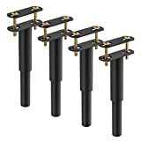 O.HSNYIU 4 PCS Replacement Bed Support Legs, Adjustable 7.08"-13" Bed Frame Support Legs, Metal Bed Frame Legs Replacement, Adjustable Height Center Support Leg for Bed Frame (4)