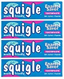 Squigle Enamel Saver Toothpaste (Canker Sore Prevention & Treatment) Prevents Cavities, Perioral Dermatitis, Bad Breath, Chapped Lips - 4 Pack