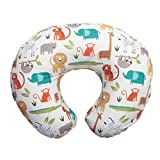 Boppy Nursing Pillow and PositionerOriginal | Neutral Jungle Colors with Animals | Breastfeeding, Bottle Feeding, Baby Support | With Removable Cotton Blend Cover | Awake-Time Support