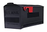 Gibraltar Mailboxes Patriot Medium Capacity Rust-Proof Plastic Black, Post-Mount Mailbox, GMB505B01