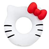 #GETFLOATY Inflatable Hello Kitty Tube Float, Blow Up Donut Swim Ring with Bow headrest, Pool Party Lounge Raft Toy Kids Adults