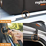 Rightline Gear Range Jr Weatherproof Rooftop Cargo Carrier for Top of Vehicle, Attaches With or Without Roof Rack, 10 Cubic Feet, Black