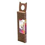 SmartyKat Scratch Up Hanging Corrugated Cardboard Cat Scratcher for Cats & Kittens, Catnip-Infused & Reversible, Promotes Healthy Nail Growth - Brown, Single Wide