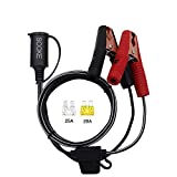 SCCKE 6FT/1.8m 14AWG 20A 12V 24V Female Car Cigarette Lighter Socket to Battery Alligator Crocodile Clips Connector, Car Battery Clamp-on Extension Charge Cable with 20A Fuse