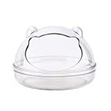 ACEDIVA Hamster Sand Bath-Clear Critters' Shower Toilet-Cooling Bed Sand Container Bathtub for Mice Hedgehog Squirrel Hamster Guinea Pigs and Other Small Animals (5.5 * 5.5 * 4.3 inch, Bear)