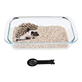 Hamster Sand Bath Critters' Shower Bathtub Cooling Bed House for Hedgehog Squirrel Hamster Guinea Pigs and Other Small Animals with Scoop