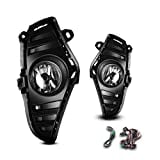 AUTOWIKI Fog Lights for 2019-2021 TOYOTA RAV4 (Not fit ADVENTURE; TRAIL and TRD OFF-ROAD models) OEM Fog Lamps Replacement 1 Pair Clear Lens with Switch and Wiring Kit