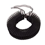 GRACEART Elizabethan Dickens Ruffle Neck Clown Collar Elizabethan Wrist Ruffs Ruffled Cuff Arm Bands (One Black Collar)