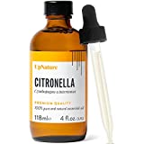 UpNature Citronella Essential Oil - 100% Natural & Pure , Undiluted, Premium Quality Aromatherapy Oil- Keeps Insects and Mosquitos Away Naturally - Treat Fevers & Headaches, 4oz