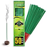 Mosquito Repellent Incense Sticks 50 Pieces per Box, Repellent for Patio /Natural Ingredients Citronella Oil/Lemongrass Oil/Made with Natural Based Essential - DEET Free - Mosquito Repellent Outdoor