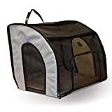 K&H Pet Products Travel Safety Carrier for Pets, Dog Crate For Car Gray/Black Small 17 X 16 X 15 Inches