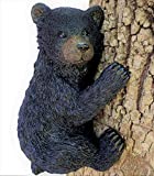 Black Bear on a Tree - Garden Decor / Yard Decorative Sculpture / Baby Bear Cub Tree Hugger Statue