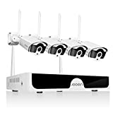 JOOAN 3MP Security Camera System Wireless, 8CH NVR 1296P Security Camera System(Clear Than 1080P) with Audio, IP67 Weatherproof, Great Night Vision, Motion Detection, Email Alarm, No HDD