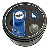 Team Golf MLB Los Angeles Dodgers Gift Set Switchblade Divot Tool, Cap Clip, & 2 Double-Sided Enamel Ball Markers, Patented Design, Less Damage to Greens, Switchblade Mechanism