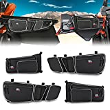 Kemimoto X3 Front and Rear Door Bags compatible with 2017 2018 2019 2020 2021 2022 Can Am Maverick X3 Max /X RS /DS /MR T/urbo RR All Models with Removable Knee Pad and Cup Holder