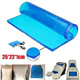 LisylineAuto Motorcycle Seat Gel Pad Shock Absorption Mats Reduce Fatigue Comfortable Soft Cooling Fabric Cushion Blue Cool DIY Saddle (25 x 22 x 1cm)