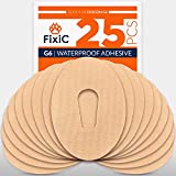 FixiC  Adhesive Patches for G6  25 Pack Premium Waterproof Adhesive Patches  Pre-Cut Back Paper  Adhesive Patch for G6  Long Fixation! (Tan)
