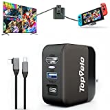 Switch Dock Charger Adapter for OLED Nintendo Switch, Portable Replacement Switch Dock for Original Dock Set, HDMI AC Adapter with USB 3.0 Port, Switch TV Docking Station with Type-C Power Cord