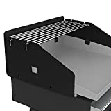 MixRBBQ Griddle Wind Screen and Warming Rack Set for Blackstone 17 Inch Griddle, Outdoor BBQ Cooking Grill Accessories Enameled Steel Wind Guards Stainless Steel Cooking Grid