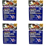 Kingsford Extra Tough Aluminum Grill Bags, for Locking in Flavors & Easy Grill Clean Up, Recyclable & Disposable, 15.5" x 10", Pack of 4 (4)