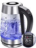 Aigostar Electric Kettle Temperature Control & Tea Infuser 1.7L, Hot Water Tea Kettle with Variable Temperature LED Indicator Light Change Auto Shut-Off