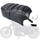 WOWTK Passenger Pillion Seat fits for Harley Davidson 2016-2022 Sportster Iron 883 XL883N Models,Black