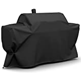 X Home Upgraded Grill Cover for Oklahoma Joe's Longhorn Outdoor Grill Combo, Built-in Vents and Bottom Drawstring, Durable & Waterproof, Black