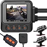 ZOMFOM MD20 Motorcycle Dash Cam 2K/30fps, 1080P/60fps Waterproof Motorbike Camera 150 Wide Angle Front and Rear Camera with Wi-Fi, GPS, Wired Remote, Max up to 256GB