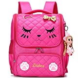 Girls Backpacks, Waterproof Cute Backpack for Kids Toddler Girl Preschool Bookbags Elementary School Bags (Small, A-Rose Red)