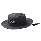 HUK Men's Standard Boonie Wide Brim Fishing Hat UPF 30+ Sun Protection, Volcanic Ash, One Size