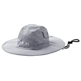 HUK Men's Standard A1A Wide Brim Fishing Hat with Sun Protection, Oyster, One Size