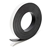 Coitak Flexible Magnetic Tape, 1/2 Inch x 10 Feet Magnetic Strip with Strong Self Adhesive, Anisotropic Magnetic Roll for Craft and DIY Projects, Magnetic Roll Perfect for Fridge