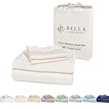 Bella Coterie Luxury Queen Bamboo Sheet Set | Organically Grown | Ultra Soft | Cooling for Hot Sleepers | 18" Deep Pocket [Ivory]