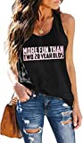 DUTUT More Fun Than Two 20 Year Olds Tank Top Women 40th Birthday Gifts Vest Summer Casual T Shirt (Black, M)