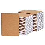 48 Pack Kraft Paper Notebook, Bulk Blank Sketchbooks, Pocket Journals for Kids, Classroom (4.25 x 5.5 In)