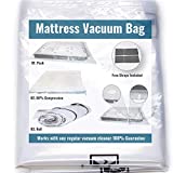 Vacumme bag Mattress Vacuum Bag for Moving.(Twin) Compress Mattress to Fraction of its Size. Double Zip Seal & Leakproof Valve. Huge Mattress Bag for Moving Straps Included