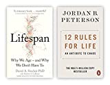 Lifespan Why We Age and Why We Dont Have To By Dr David A. Sinclair and 12 Rules for Life An Antidote to Chaos By Jordan B. Peterson 2 books Collection Set