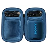 co2CREA Hard Travel Case Replacement for Sony SRS-XB12 SRS-XB13 Extra Bass Portable Bluetooth Speaker (Black Case + Inside Blue)