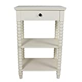 Decor Therapy Spindle Side Table, 19x14x30, Antique White
