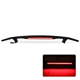 Trunk Spoiler Wing With 3rd Brake LED Light Compatible With Universal Car, Ikon Style Matte Black ABS Car Exterior Trunk Rear Wing Tail Roof Top Lid by IKON MOTORSPORTS