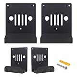 A-KARCK Wall Mount Door Hangers 4pcs, Door Storage Bracket with Rubber Lining Compatible with Jeep Wrangler JK JKU JL, Saving Garage Space