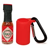 Tabasco Sauce Keychain - Includes Mini Bottle of Original Hot Sauce. Miniature Individual Size Perfect for Travel, Key Chain or Purse. Refillable and Strong.