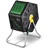 Miracle-Gro Small Composter - Compact Single Chamber Outdoor Garden Compost Bin Heavy Duty  UV Protected Turning Barrel Tumbling Composter (18.5 gallons)