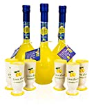 Limoncello of Sorrento Gioia Luisa - Gift Pack (N 3 Bottles - 6 Handmade Terracotta Glasses)